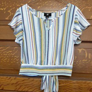Striped Short Sleeve Top